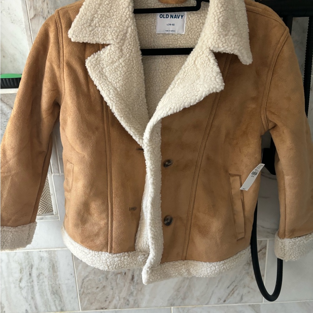 Old Navy Camel Jacket with White Lining